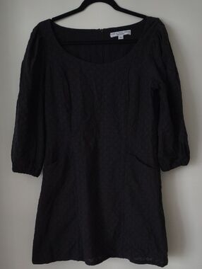 Birds Of North America -Black Scoop-Neck Hummingbird Dress Size 12